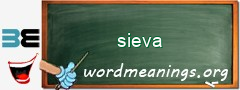WordMeaning blackboard for sieva
